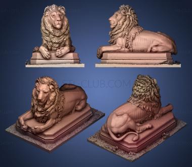 3D model lion sitting (STL)